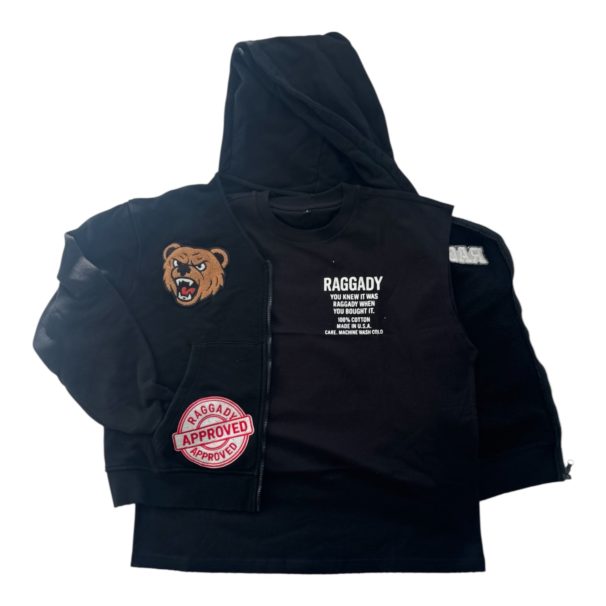 RAGGADY Slouch hoodie + free tee